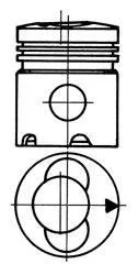 Поршень двигателя KOLBENSCHMIDT 93535600