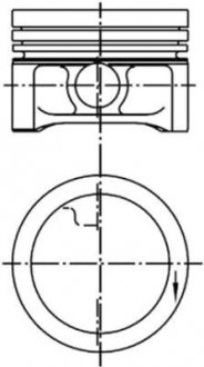 Поршень (вір-во KS) KOLBENSCHMIDT 99 455 610