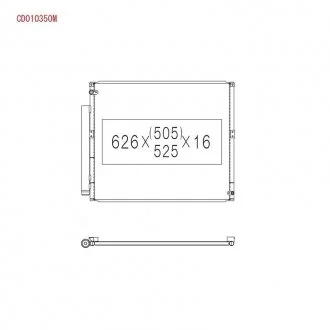 Радиатор кондиционера KO CD010350Q KOYORAD CD010350M