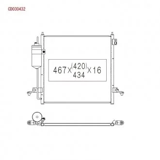 Радиатор кондиционера L200 KOYORAD CD030432 (фото 1)