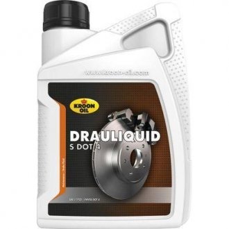 Тормозная жидкость DRAULIQUID-S DOT 4 BRAKEFLUID 1л KROON OIL 04206