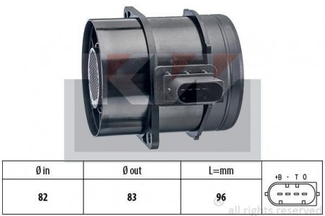 Расходомер воздуха, 2.2-3.0CDI (Crafter 2.5TDI) KW 491359 (фото 1)