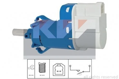 510 237 Датчик педалі гальм/зчеплення (аналог EPS 1.810.237/Facet 7.1237) Датчик стоп-сигналу Volvo S60/S80/V60/V70 10- KW 510237