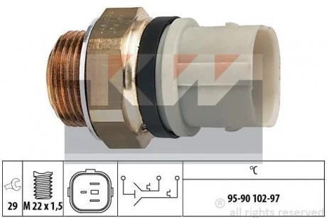 Датчик включения вентилятора, 1.4-1.9 KW 550652