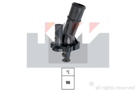 580 751 Термостат (аналог EPS 1.880.751/Facet 7.8751) Термостат Ford Focus, Mondeo, Galaxy, C-Max, Volvo C30, S40, V50, V70 1.8-2.0, 03- KW 580751