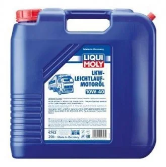 ОЛИВА МОТОРНАЯ LKW-LEICHTLAUF MOTOROIL 10W-40 20Л LIQUI MOLY 4743