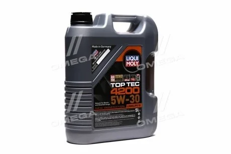 Олива моторна TOP TEC 4200 5W-30 API SM/CF ACEA A3-04/B4-04/C3-04 (Каністра 5л) LIQUI MOLY 7661/8973 (фото 1)