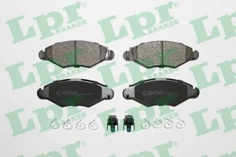 Колодки гальм. передня. PEUGEOT 206, 306 1.1-1.9 05.93- LPR 05P903