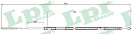 Тросик гальма стоянки LPR C0083B