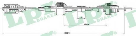 Трос сцепления LPR C0125C (фото 1)
