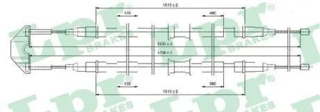 Тросик гальма стоянки LPR C0550B