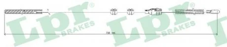 Тросик гальма стоянки LPR C0591B