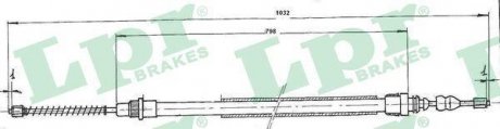 Тросик стояночного тормоза LPR C0660B