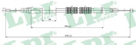 Трос, стоянкова гальмівна система LPR C1028B