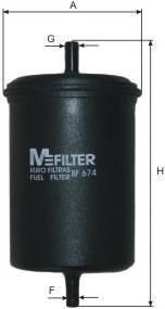 Фильтр топлива M-FILTER BF674 (фото 1)