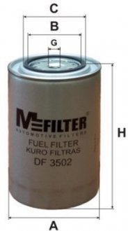 Фильтр топлива M-FILTER DF3502 (фото 1)