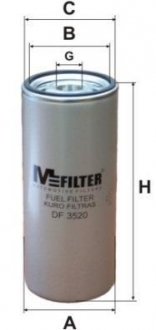Фильтр топлива M-FILTER DF3520 (фото 1)