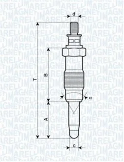 Свічка розжарення MAGNETI MARELLI 062583003304