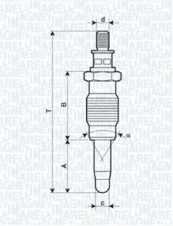 Свеча накала RENAULT, ROVER, SEAT, SKODA [] MAGNETI MARELLI 062900005304