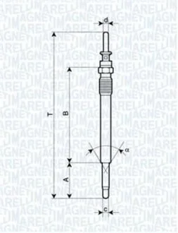 Свеча накала ASTRA, OMEGA, VECTRA [] MAGNETI MARELLI 062900009304