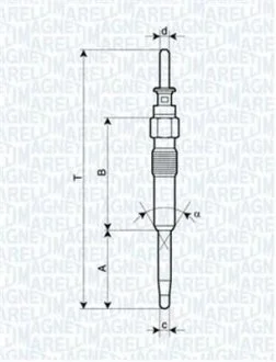 Свічка розжарювання MAGNETI MARELLI 062900039304