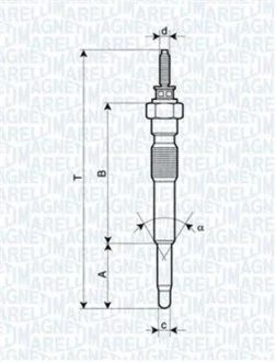 Свеча накала MAGNETI MARELLI 062900068304
