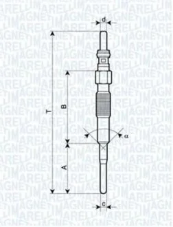 Свеча накаливания MAGNETI MARELLI 062900079304
