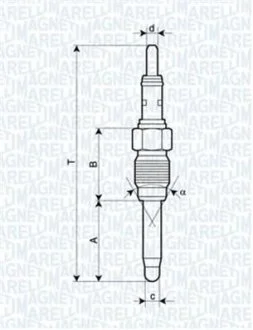 Свічка попереднього MAGNETI MARELLI 062900084304 (фото 1)