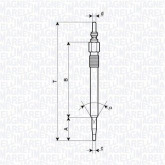 Свічка розжарення MAGNETI MARELLI 062900128304 (фото 1)