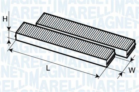 Фільтр, повітря у внутрішньому просторі MAGNETI MARELLI 350203062610