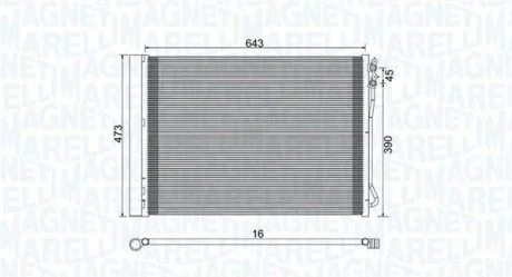 Радиатор кондиционера MAGNETI MARELLI 350203781000