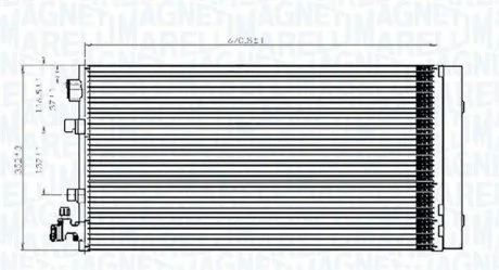 Радіатор кондиціонера MEGANE III, FLUENCE, SCENIC MAGNETI MARELLI 350203826000 (фото 1)