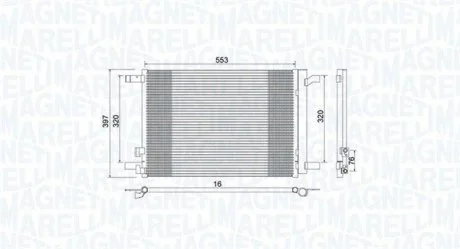 Радиатор кондиционера MAGNETI MARELLI 350203964000