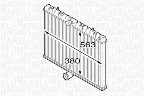 Радіатор Fiat Scudo 1.6-2.0 MJTD 2007-- MAGNETI MARELLI 350213127300