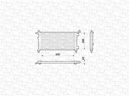 Радиатор OPEL CORSA B 1,0 12V-1,2 16V 96 [] MAGNETI MARELLI 350213776000