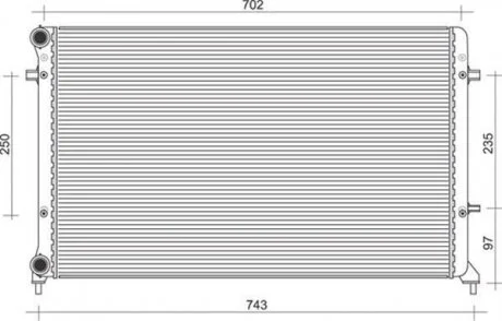 VW Радиатор охлаждения Audi A3,Caddy III,IV,Golf,Passat,Touran,Skoda Octavia MAGNETI MARELLI 350213853000