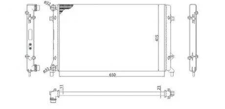 Радиатор воды, 1.4-2.0i/2.0SDI 03- MAGNETI MARELLI 350213853003 (фото 1)