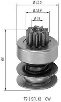 Фото бендикс стартера MAGNETI MARELLI 940113020063 Бендикс стартера MAGNETI MARELLI 940113020063