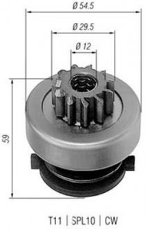 Бендикс (z=11) CITROEN 1,8-2,1D PEUGEOT Jumper 1,9D MAGNETI MARELLI 940113020257