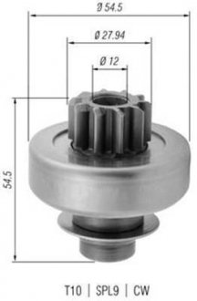 Провідна шестерня стартер MAGNETI MARELLI 940113020379