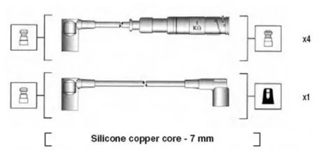 Высоковольтные провода MERCEDES 190 E 1,8/2,0 81- MAGNETI MARELLI 941115020651