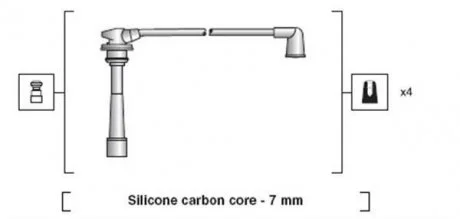 Комплект высоковольтных проводов HYUNDAI ACCENT 1.5I 16V (MOT G4FK) 98KM, 4CYL, 95-00 [] MAGNETI MARELLI 941318111151