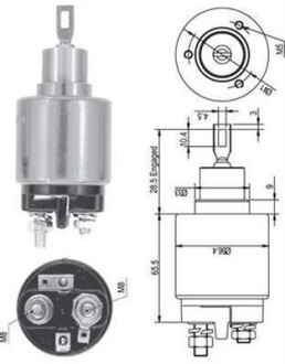 Втягивающее реле стартера VW; OPEL; SEAT; SKODA [940113050126] MAGNETI MARELLI AME0126