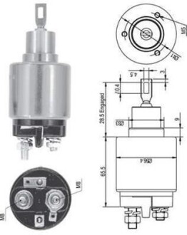 Реле втягивающее FIAT,ALFA ROMEO,VOLVO [940113050127] MAGNETI MARELLI AME0127 (фото 1)