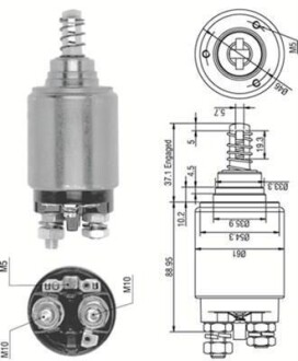 Втягивающее реле стартера OPEL; KHD; CASE; STEYR [940113050252] MAGNETI MARELLI AME0252