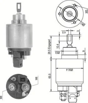 Втягивающее реле стартера AUDI; VW; SEAT; SKODA; FORD [940113050 MAGNETI MARELLI AME0343 (фото 1)