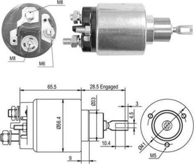 Втягивающее реле OPEL Astra F,G MAGNETI MARELLI AME0428