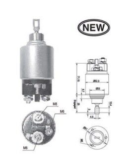 Втягивающее реле стартера DB 1,8-2,3 W202/210; VW LT 2,3 96- MAGNETI MARELLI AME0543