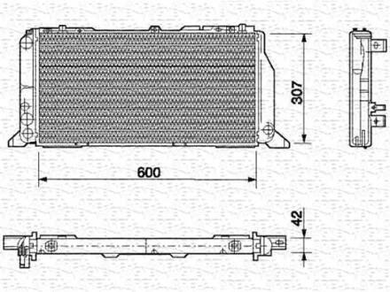 Радиатор AUDI 80 D/TD [350213406000] MAGNETI MARELLI BM406