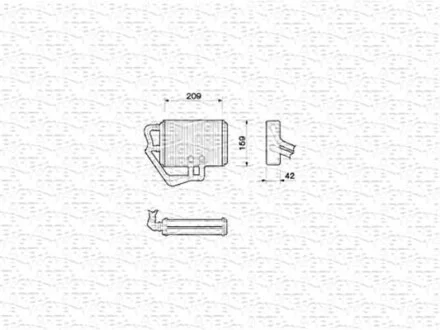 HEATER Радиатор FIAT NUOVA PUNTO [350218065000] MAGNETI MARELLI BR065